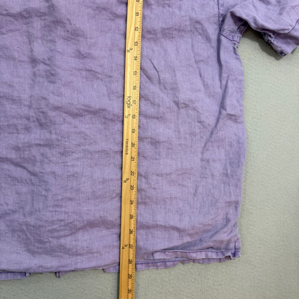 Tommy Bahama Relax 100% Linen Short Sleeve Shirt Men's Extra Large Purple Camp - Picture 8 of 9